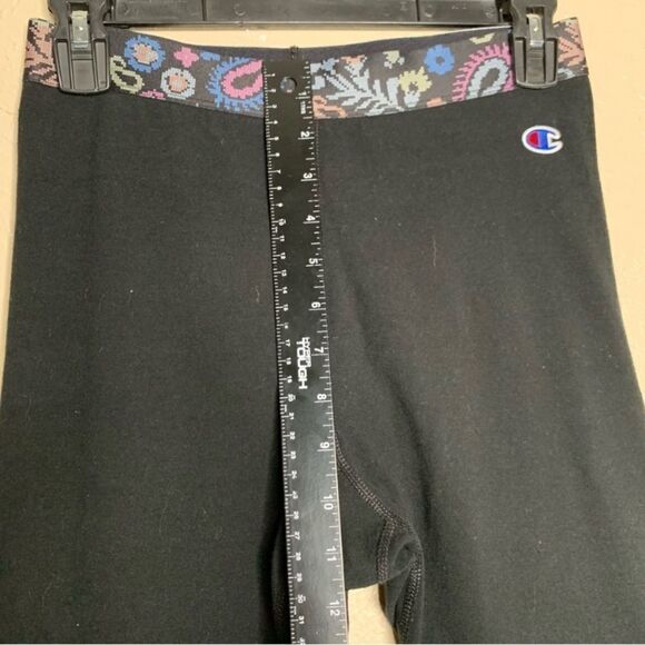 Champion authentic tights leggings black paisley colorful print - Picture 10 of 11